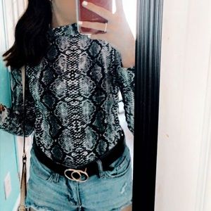 shein tight collared top